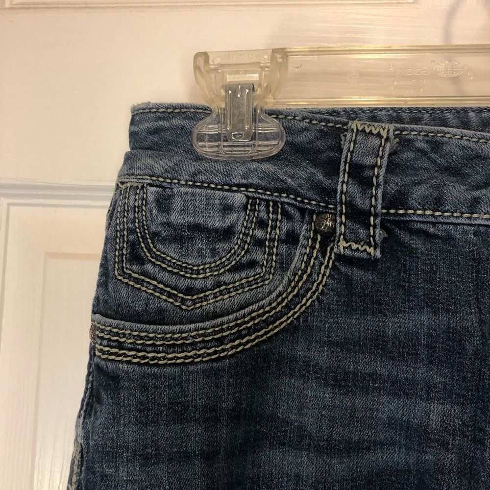 Rerock for Express boot cut blue jeans, size 4 short - Picture 14 of 14